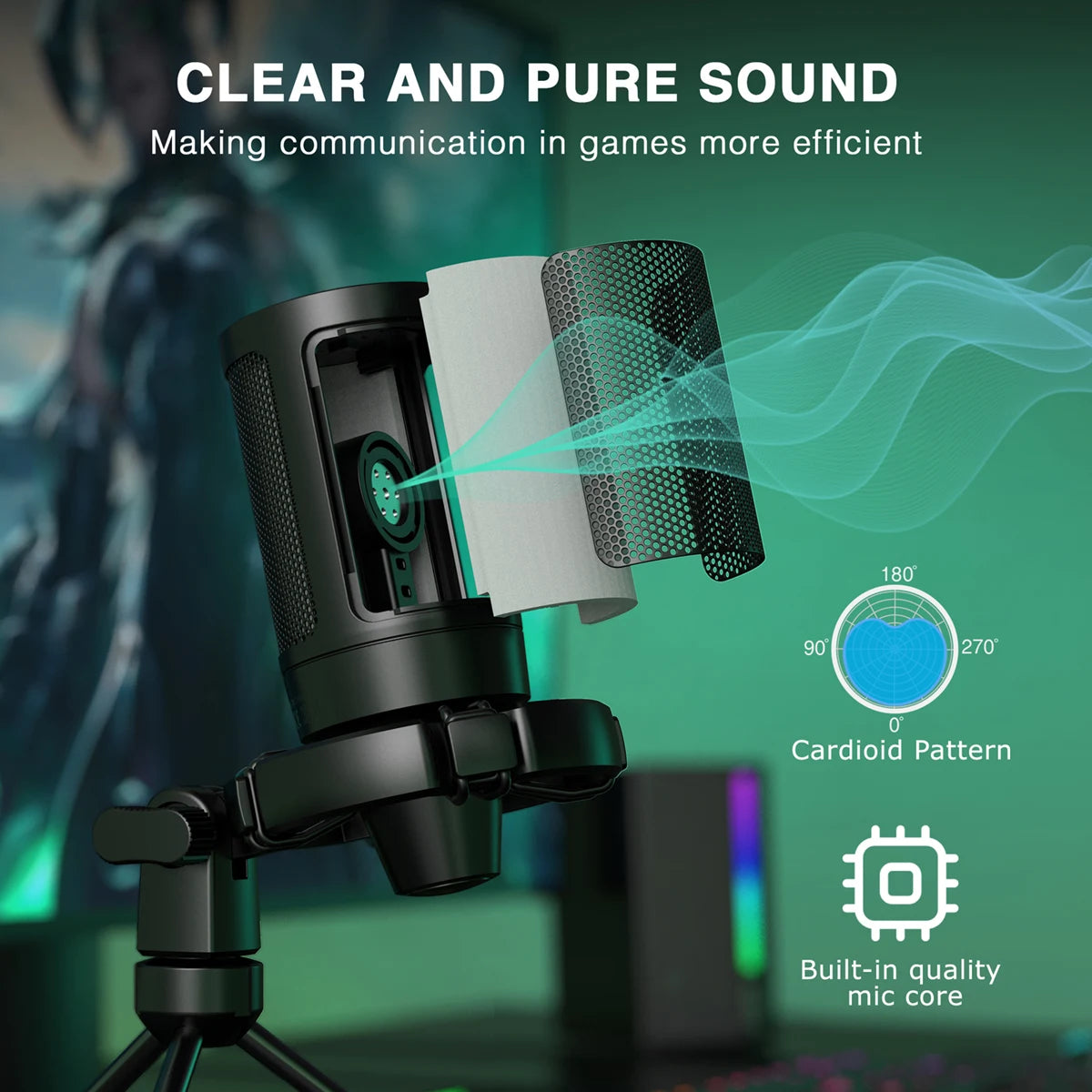 RGB USB Gaming Microphone