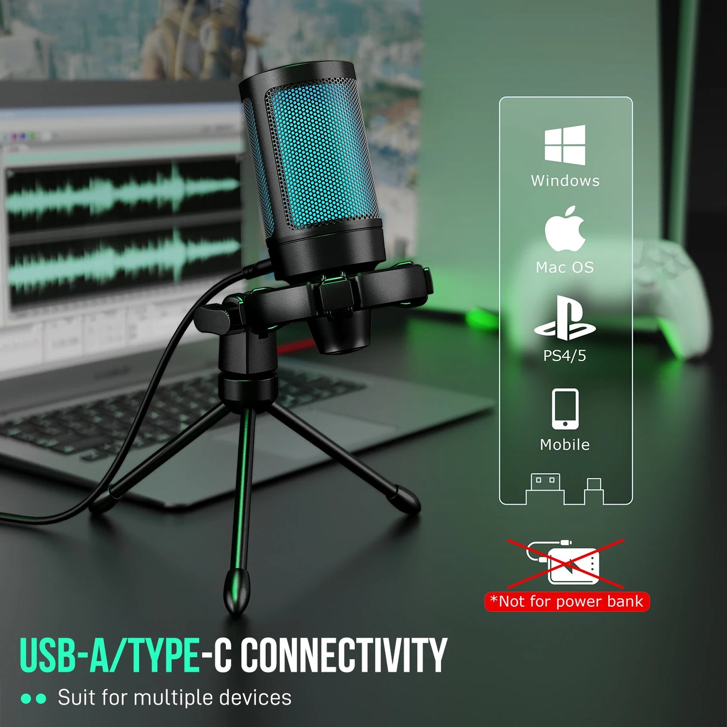RGB USB Gaming Microphone